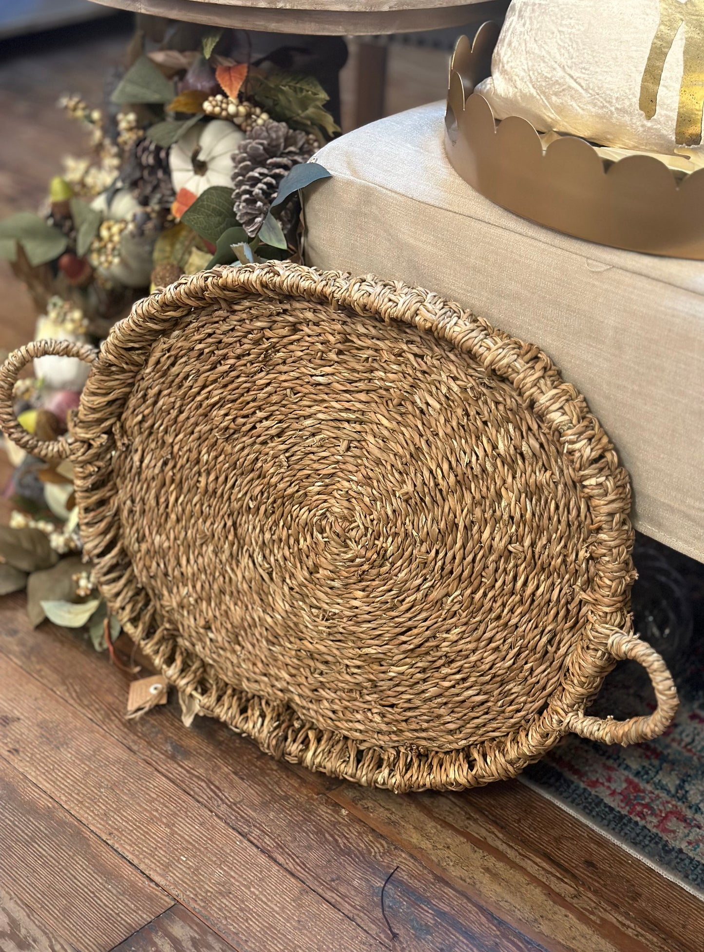 Wicker Oval Tray