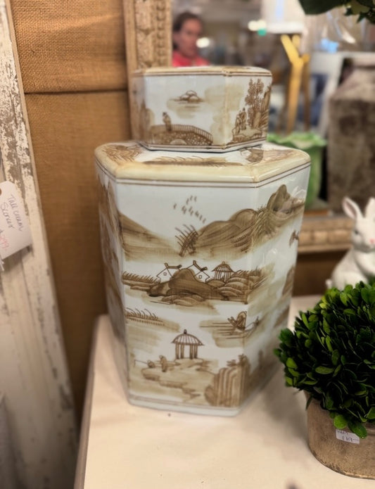Brown/Cream Large Vase