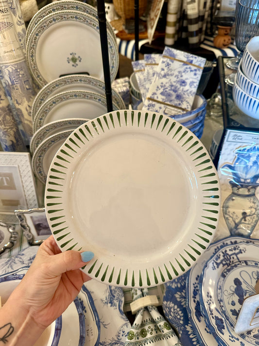 Juliska Sitio Stripe Basil Salad Plate