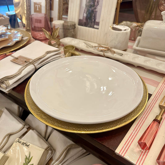 White Melamine Dinner Plate