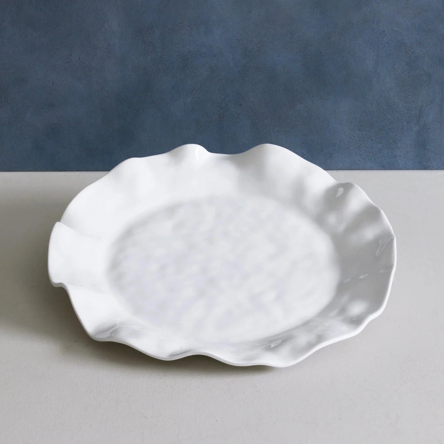 Large White Melamine Round Platter