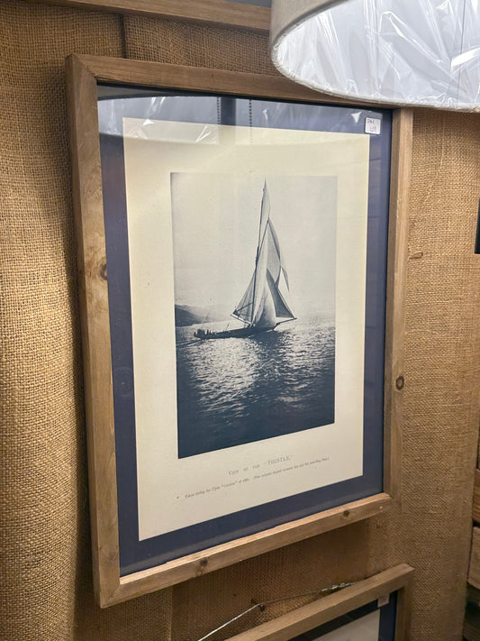 Blue Vertical Sailboat Picture