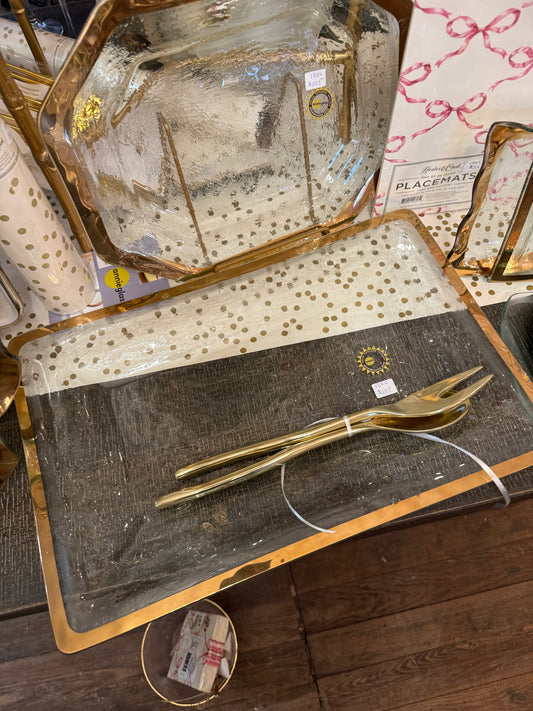 Large AG Tray with Solid Gold Edge