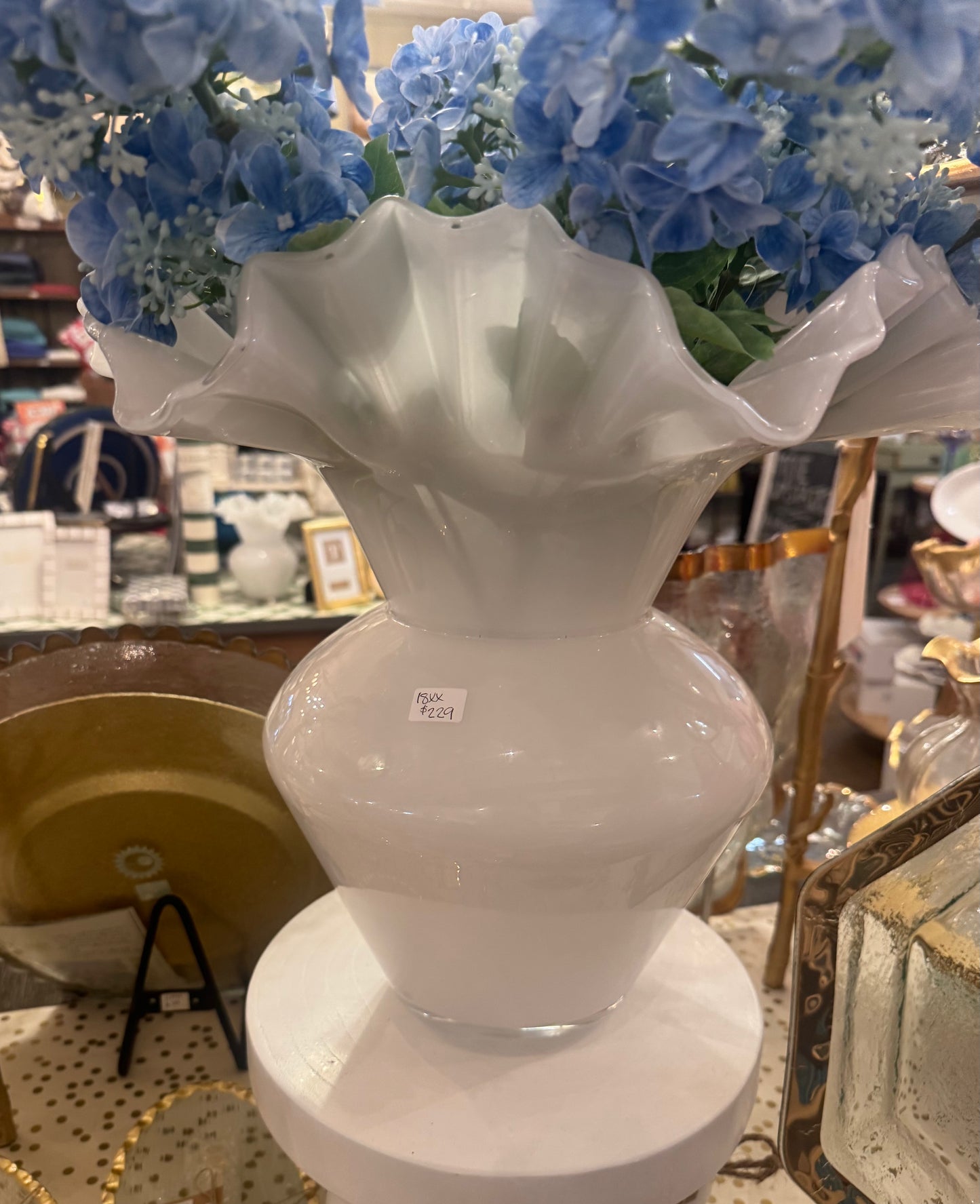 Vietri Milk Glass Vase