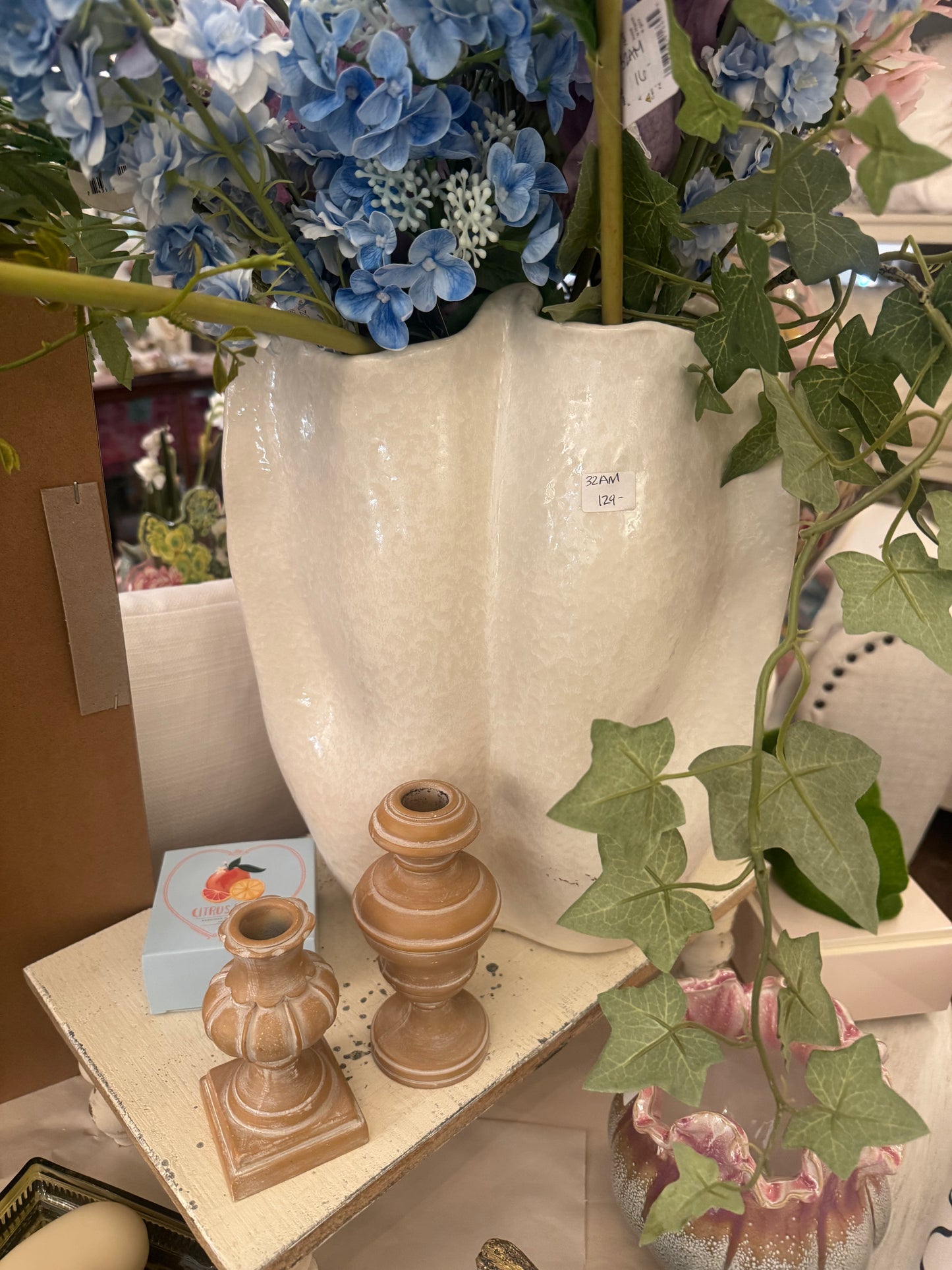 Large White Vase