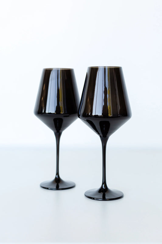 Estelle Stemmed Wine - Black