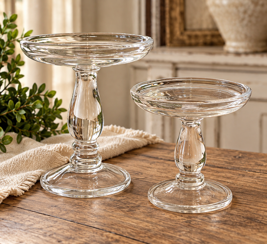 Clear Glass Candle Holders