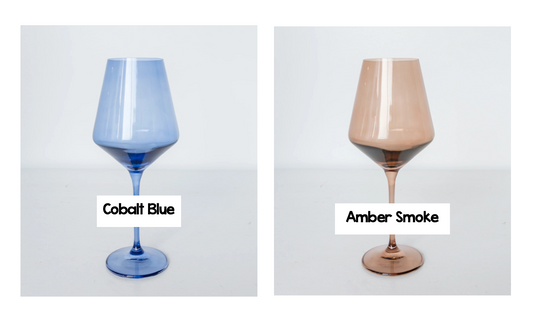 Estelle Stemmed Wine Glasses - Bride Color Pick (AM)
