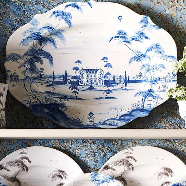 Blue + White Country Estates 18.5 Platter