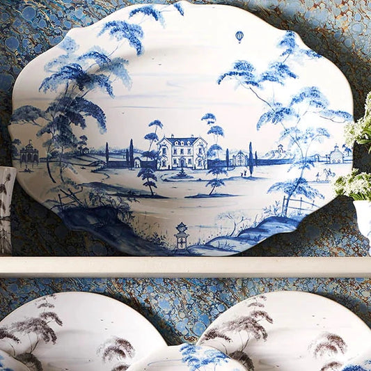 Blue + White Country Estates 18.5 Platter