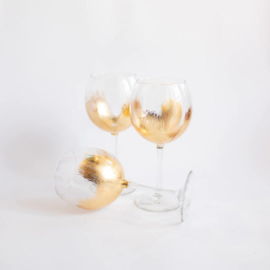 Elm Gold Stemmed Wine Glasses