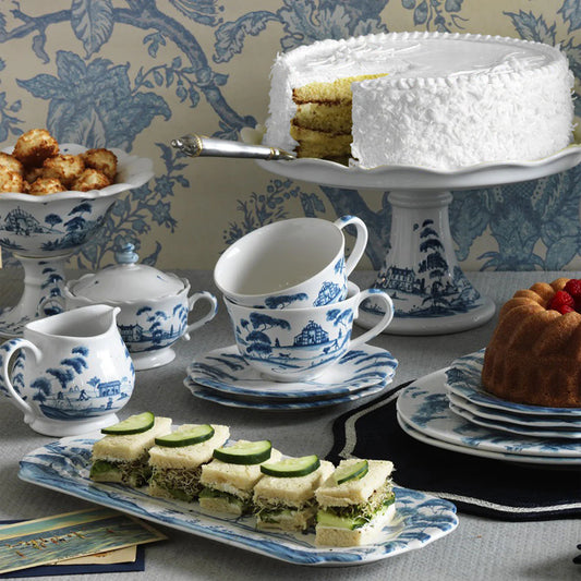 Blue + White Country Estates Teacup + Saucer