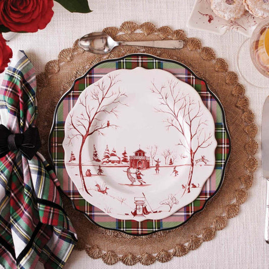 Red Winter Frolic Dessert/Salad Plate