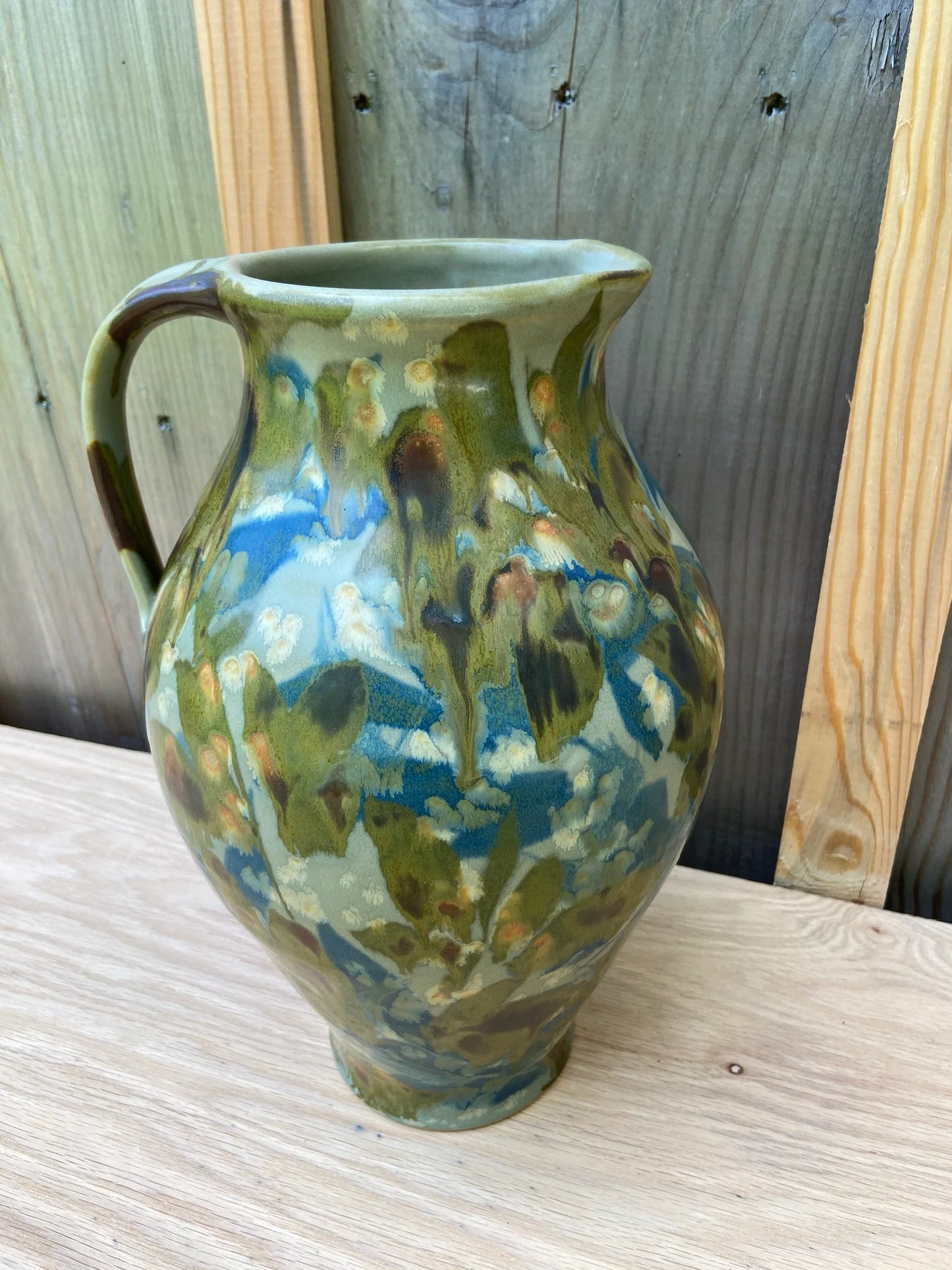 Green Pottery Pitcher/Vase