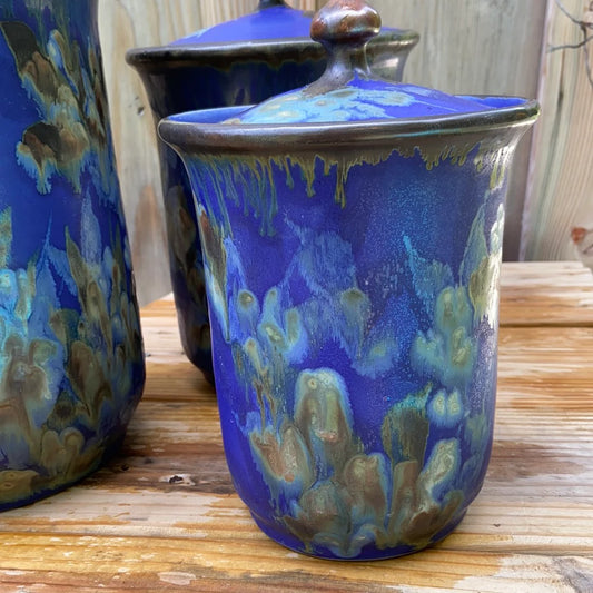 GREEN Pottery Canister