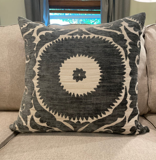 Slate & Cream Pillow