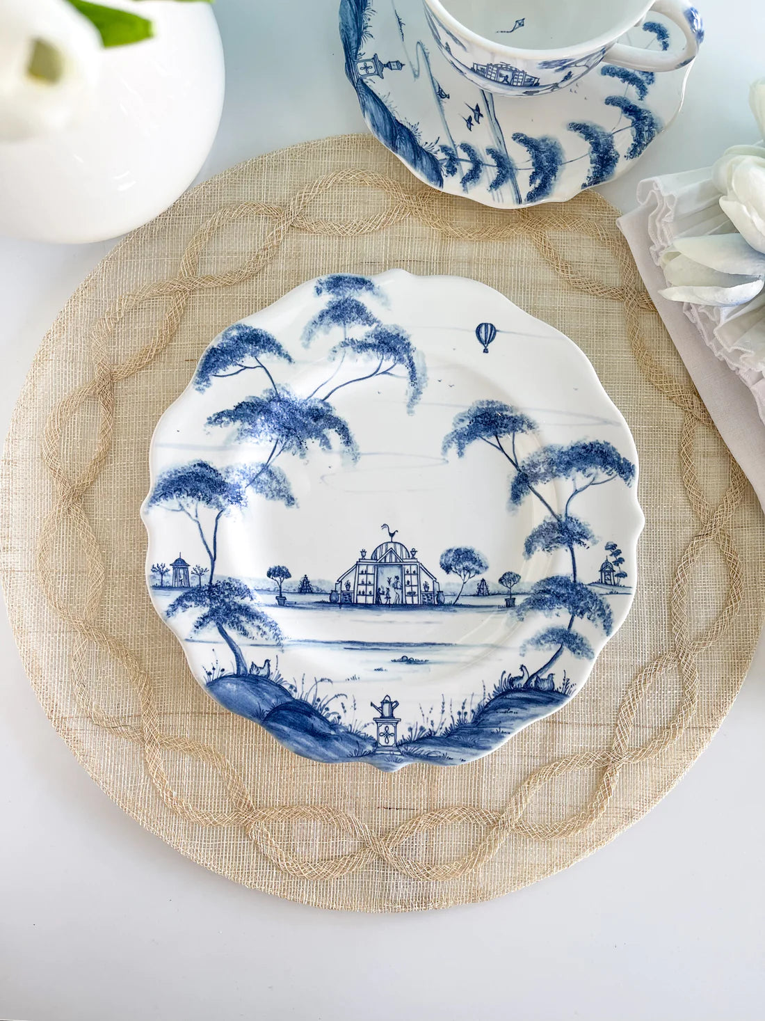 Blue + White Country Estates Salad Plate