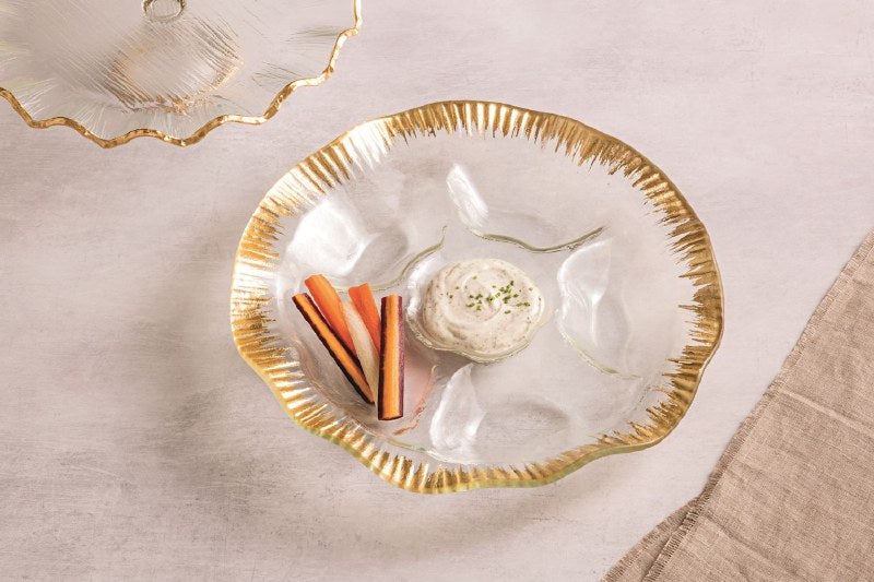 Gold Edge 5-Part Server Tray