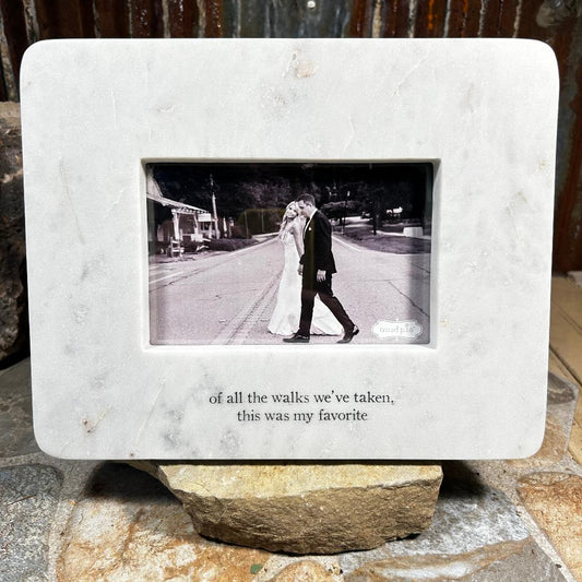 "Of all the walks" Marble Frame